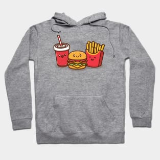 Cute Burger With Soda And French Fries Hoodie
